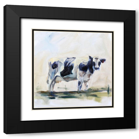 Dairyland Black Modern Wood Framed Art Print with Double Matting by Gould, Renee