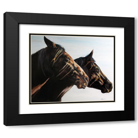 Empowered Black Modern Wood Framed Art Print with Double Matting by Gould, Renee