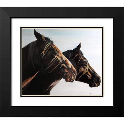 Empowered Black Modern Wood Framed Art Print with Double Matting by Gould, Renee