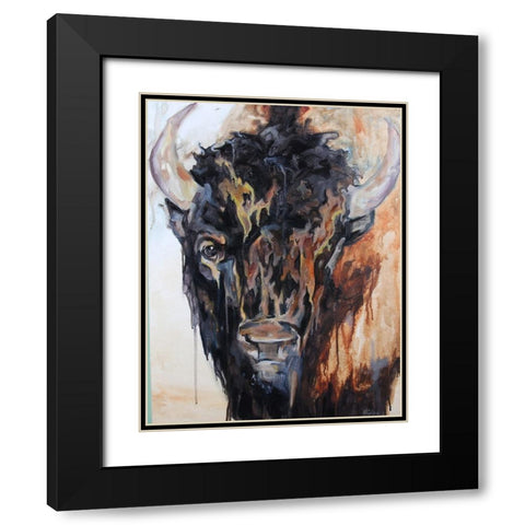 Face On Black Modern Wood Framed Art Print with Double Matting by Gould, Renee