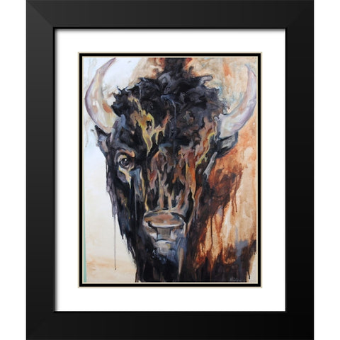 Face On Black Modern Wood Framed Art Print with Double Matting by Gould, Renee