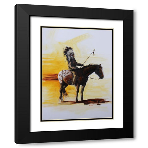 Fed by the Sound of Drums Black Modern Wood Framed Art Print with Double Matting by Gould, Renee