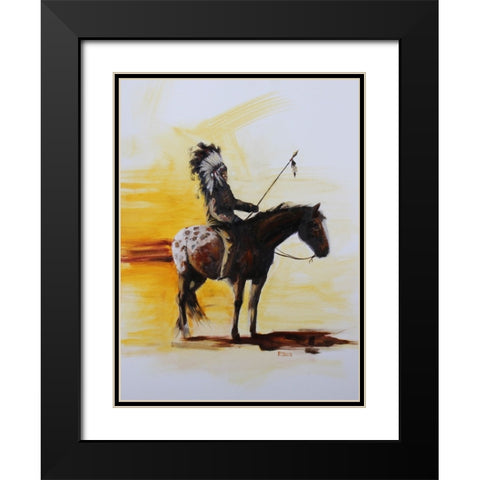 Fed by the Sound of Drums Black Modern Wood Framed Art Print with Double Matting by Gould, Renee