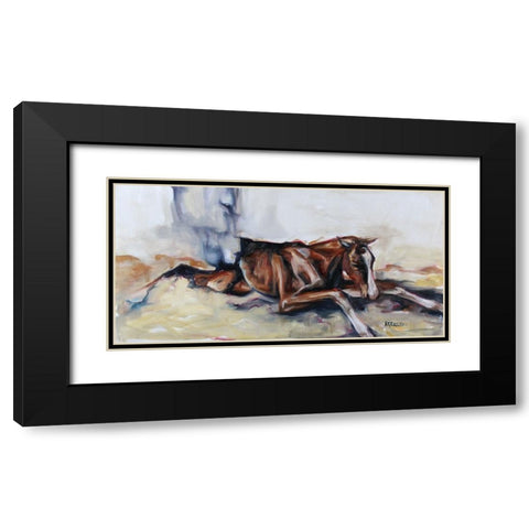 First Touch Black Modern Wood Framed Art Print with Double Matting by Gould, Renee