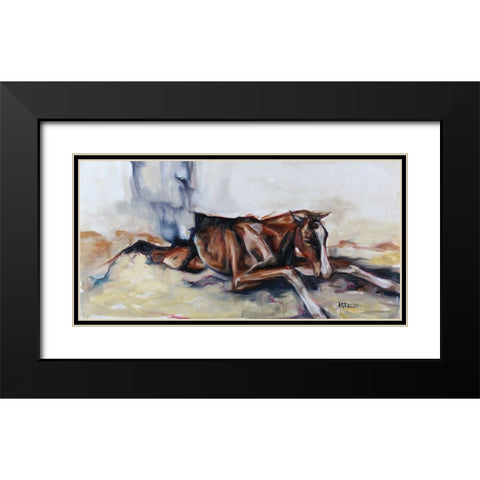First Touch Black Modern Wood Framed Art Print with Double Matting by Gould, Renee