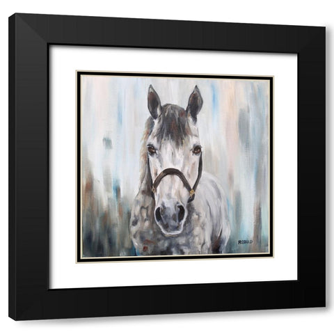Horse 2-12 Black Modern Wood Framed Art Print with Double Matting by Gould, Renee