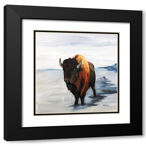 Iceman Black Modern Wood Framed Art Print with Double Matting by Gould, Renee