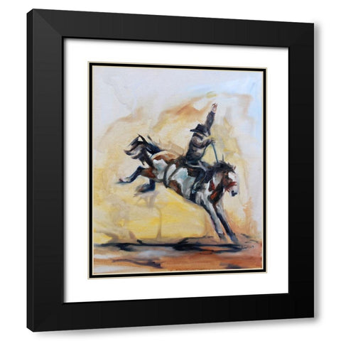 Let er Buck Black Modern Wood Framed Art Print with Double Matting by Gould, Renee