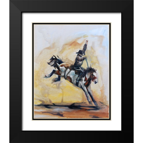 Let er Buck Black Modern Wood Framed Art Print with Double Matting by Gould, Renee
