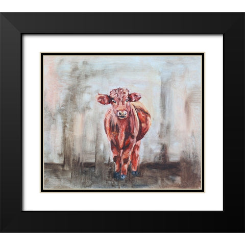 Little Red Black Modern Wood Framed Art Print with Double Matting by Gould, Renee