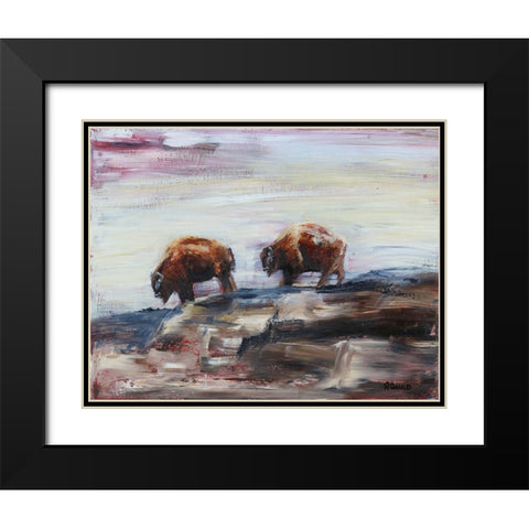 On The Edge Black Modern Wood Framed Art Print with Double Matting by Gould, Renee
