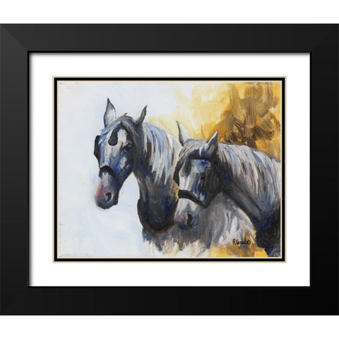 Slow Day Black Modern Wood Framed Art Print with Double Matting by Gould, Renee