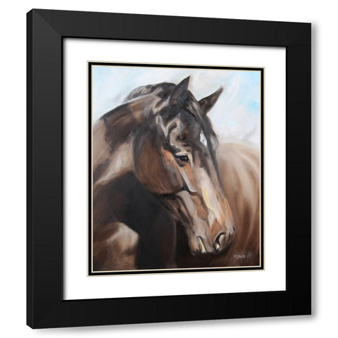 Smoldering Black Modern Wood Framed Art Print with Double Matting by Gould, Renee