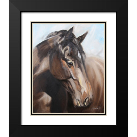 Smoldering Black Modern Wood Framed Art Print with Double Matting by Gould, Renee