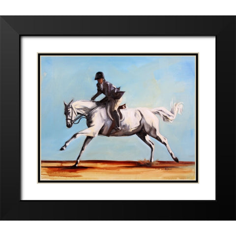 Stretching Out Black Modern Wood Framed Art Print with Double Matting by Gould, Renee