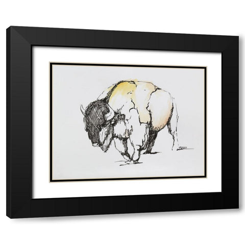Struttin Black Modern Wood Framed Art Print with Double Matting by Gould, Renee