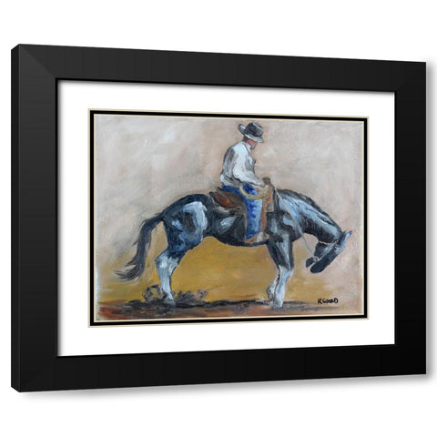 Taking Him Back Black Modern Wood Framed Art Print with Double Matting by Gould, Renee