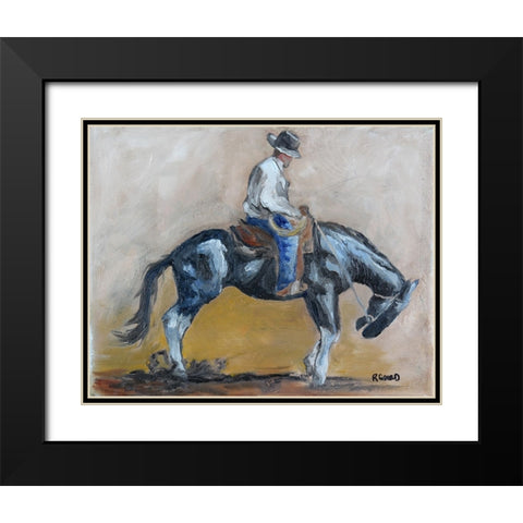 Taking Him Back Black Modern Wood Framed Art Print with Double Matting by Gould, Renee
