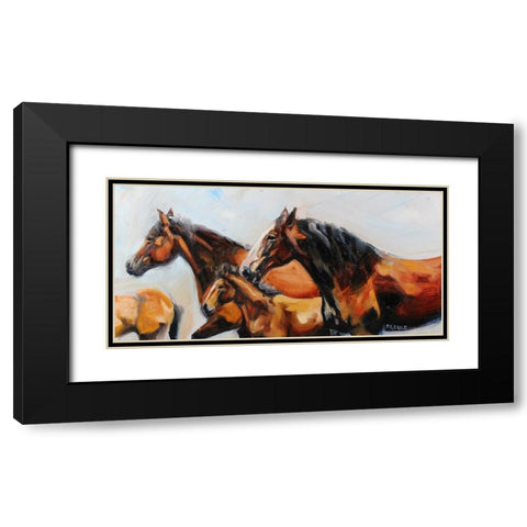 The Herd Black Modern Wood Framed Art Print with Double Matting by Gould, Renee