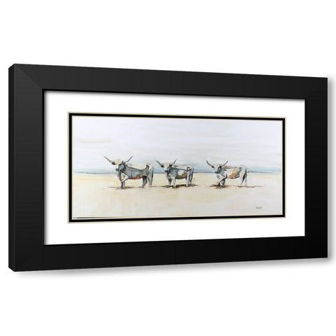 Three Ladies in White Black Modern Wood Framed Art Print with Double Matting by Gould, Renee