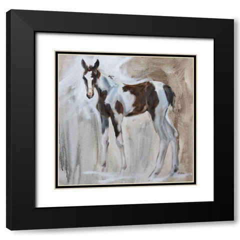 Tiggs Black Modern Wood Framed Art Print with Double Matting by Gould, Renee
