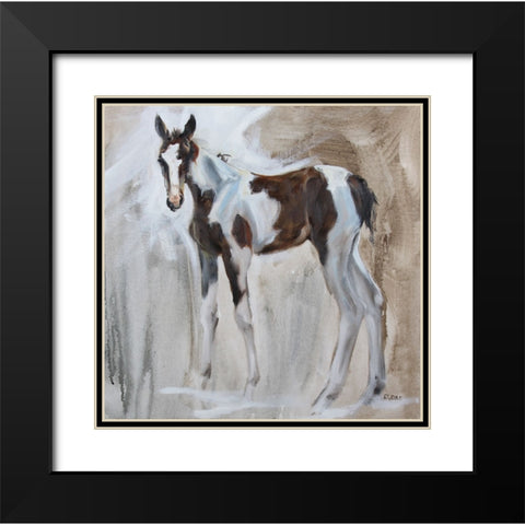 Tiggs Black Modern Wood Framed Art Print with Double Matting by Gould, Renee