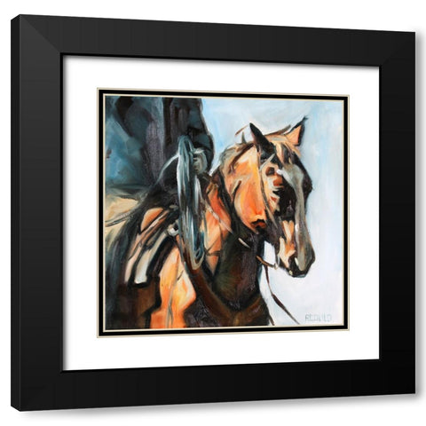 Red Roper Black Modern Wood Framed Art Print with Double Matting by Gould, Renee