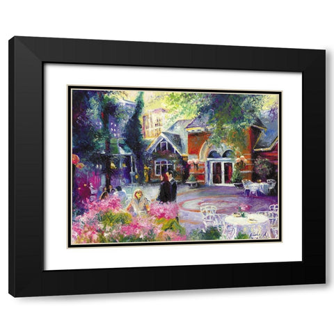 Tavern On The Green Black Modern Wood Framed Art Print with Double Matting by Wallich, Richard