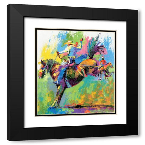 Frontier Days Black Modern Wood Framed Art Print with Double Matting by Wallich, Richard