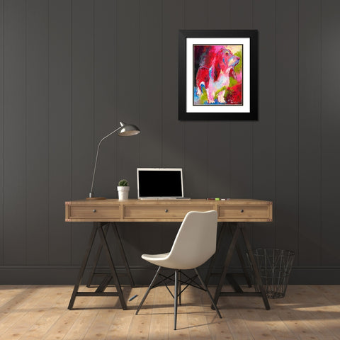 Red Head Black Modern Wood Framed Art Print with Double Matting by Wallich, Richard