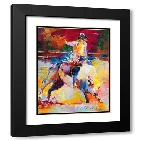 Rodeo Black Modern Wood Framed Art Print with Double Matting by Wallich, Richard