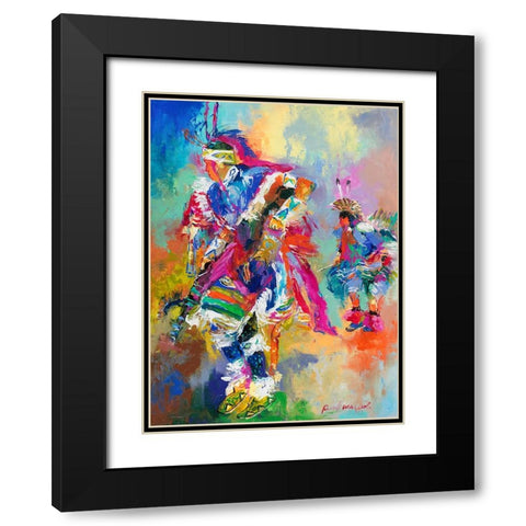 Pow Wow Black Modern Wood Framed Art Print with Double Matting by Wallich, Richard
