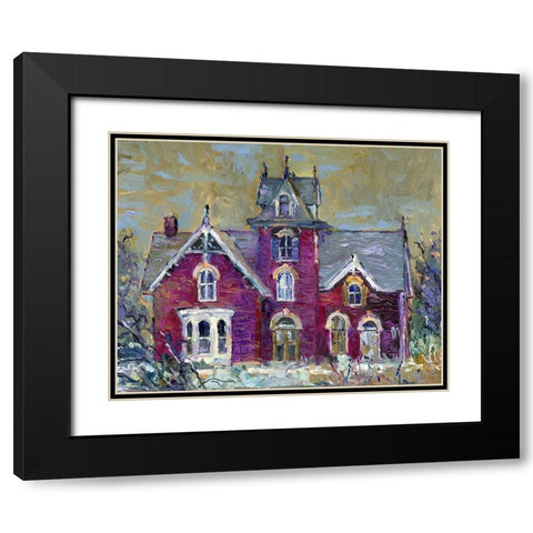 Purple House Black Modern Wood Framed Art Print with Double Matting by Wallich, Richard