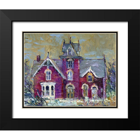 Purple House Black Modern Wood Framed Art Print with Double Matting by Wallich, Richard