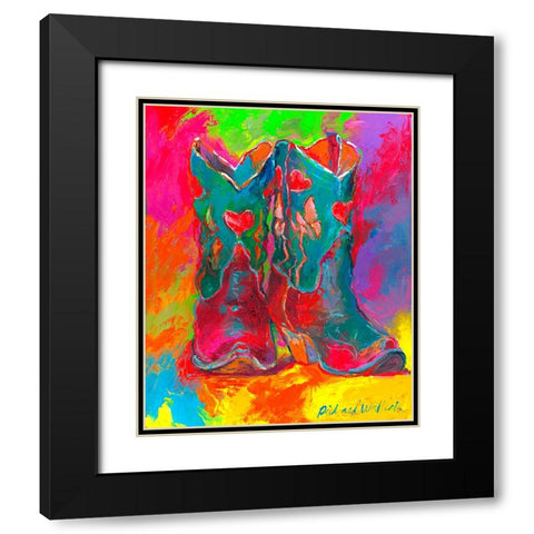 Boots Black Modern Wood Framed Art Print with Double Matting by Wallich, Richard