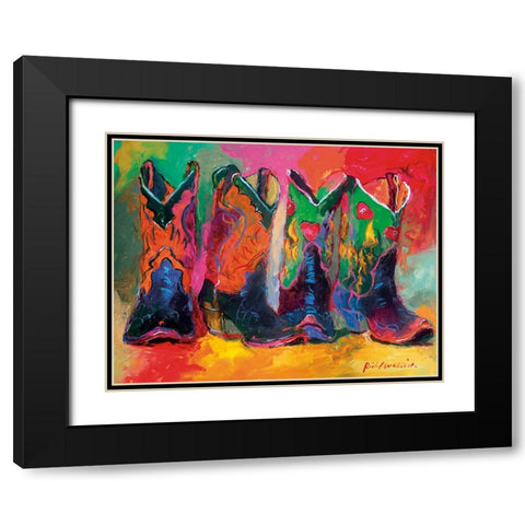 Boots 1 Black Modern Wood Framed Art Print with Double Matting by Wallich, Richard