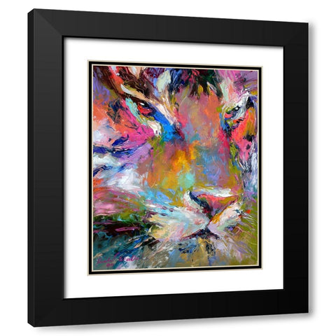 Tiger Black Modern Wood Framed Art Print with Double Matting by Wallich, Richard
