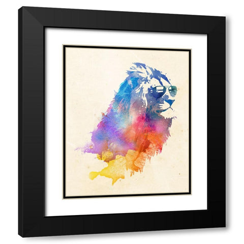 Sunny Leo Black Modern Wood Framed Art Print with Double Matting by Farkas, Robert