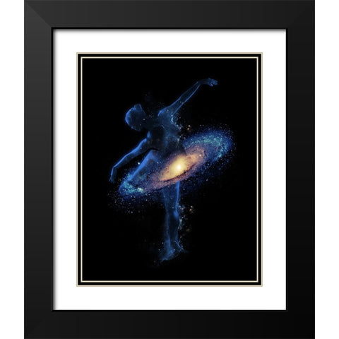 Cosmic Dance Black Modern Wood Framed Art Print with Double Matting by Farkas, Robert