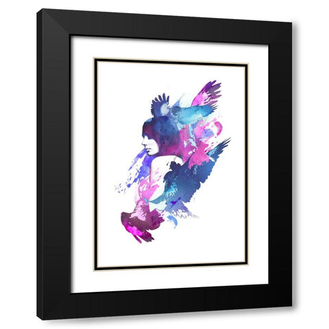 Bloody Fight Black Modern Wood Framed Art Print with Double Matting by Farkas, Robert