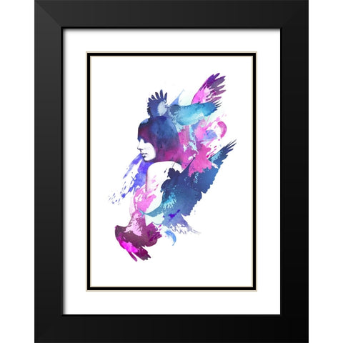 Bloody Fight Black Modern Wood Framed Art Print with Double Matting by Farkas, Robert