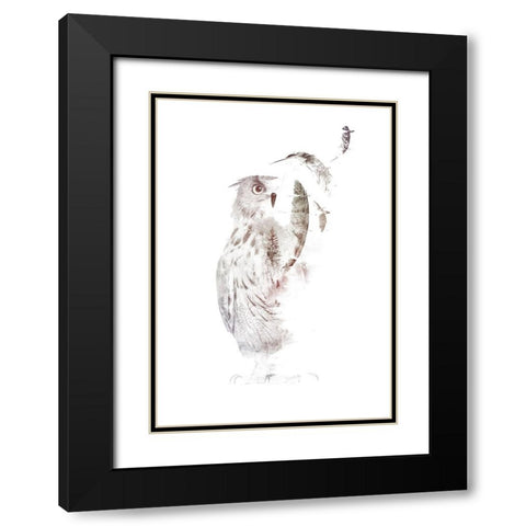 Fade Out Black Modern Wood Framed Art Print with Double Matting by Farkas, Robert