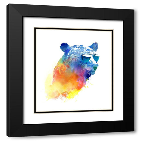 Sunny Bear 2 Black Modern Wood Framed Art Print with Double Matting by Farkas, Robert