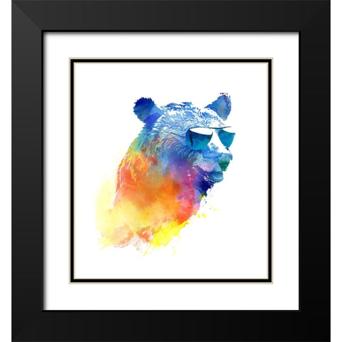 Sunny Bear 2 Black Modern Wood Framed Art Print with Double Matting by Farkas, Robert