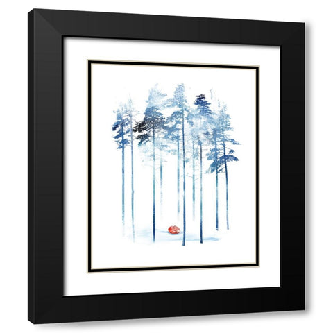Sleeping In The Woods Black Modern Wood Framed Art Print with Double Matting by Farkas, Robert