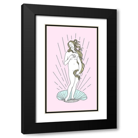Venus Black Modern Wood Framed Art Print with Double Matting by Farkas, Robert