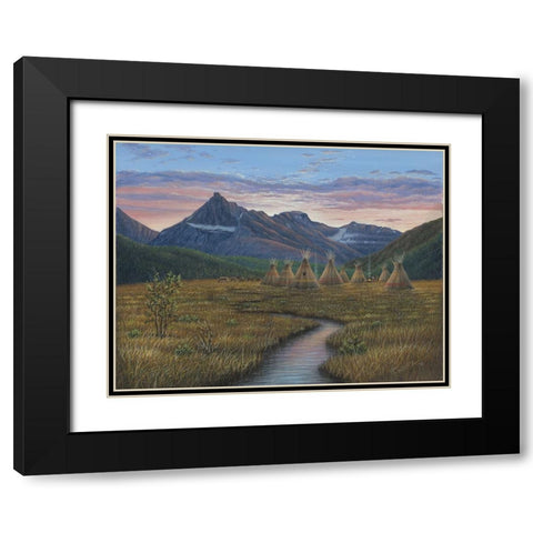A Quiet Evening Black Modern Wood Framed Art Print with Double Matting by Wavra, Robert