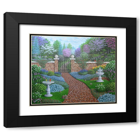The Garden Black Modern Wood Framed Art Print with Double Matting by Wavra, Robert
