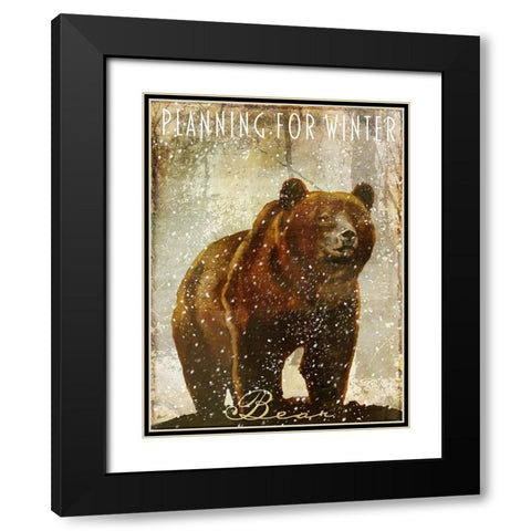 Winter Game Three Black Modern Wood Framed Art Print with Double Matting by Sasha