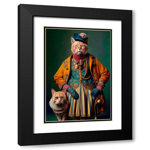 Coloratura I Black Modern Wood Framed Art Print with Double Matting by Sasha